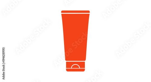 Orange Tube of Cosmetic Product Packaging.