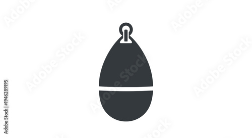 Photos Simple Black Plummet Icon Illustration Design.