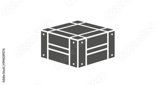 Metal Shipping Container with Bolted Corners.