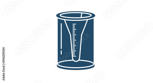 Measuring Cylinder with Funnel Inside Container.