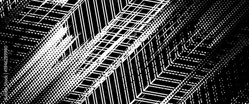 Grunge tire track, wheel braking marks. Truck, car or motorcycle tread pattern silhouette. Auto race, motorsport, speed racing design element. Vector illustration