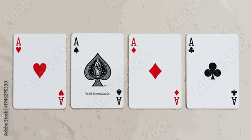 Complete Deck of 52 Playing Cards Vector | Spades Clubs Hearts Diamonds | Full Standard Poker Vector Set | Educational Probability Illustration | Casino Game Design Vector Artwork