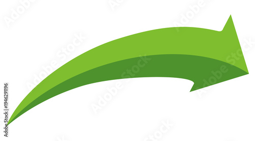 Green arrow vector icon showing direction symbol with flat style design. Jump icon	