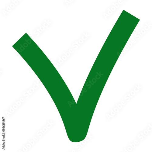 green check mark with data style, agree sign