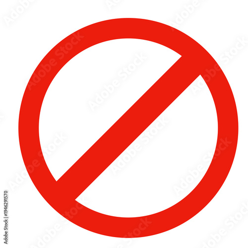 red circle sign for prohibition, stop, danger. stop sign