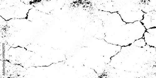 Grunge Cracked Texture with Rough Distressed Surface and Vintage Broken Pattern.