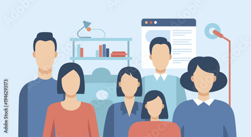 Diverse group of people standing together, representing community and teamwork.