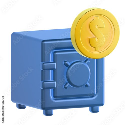 Safe box 3D icon