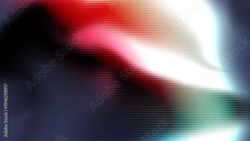 Obraz na plátne An abstract visual composition featuring digital noise and vibrant horizontal gl