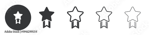 Best quality star rating thin line and solid icon. Multi series icon. Web minimal icon