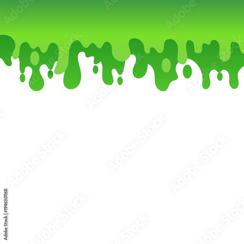 Green Slime Drip Splash Border Decoration