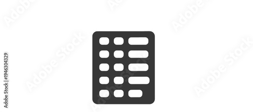 Simple Black and White Keyboard Icon.