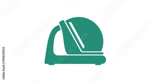 Green Treadmill Icon Simple Design Element.