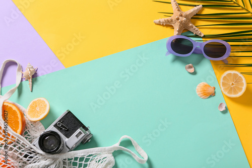 Stylish lilac sunglasses wi...