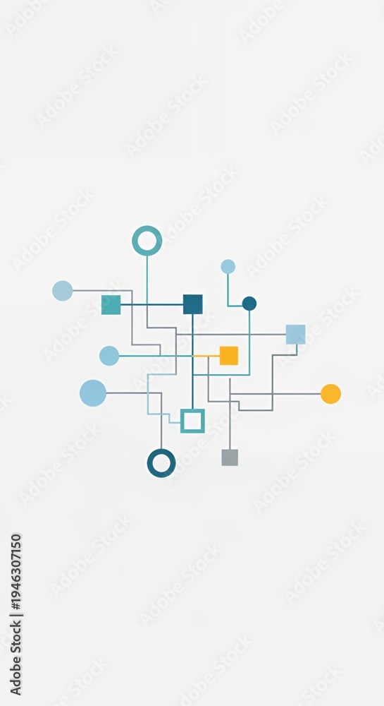 Obraz premium Colorful Network Connections Technology Background.