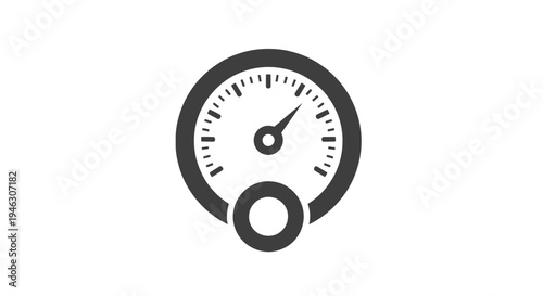 Simple Black and White Pressure Gauge.