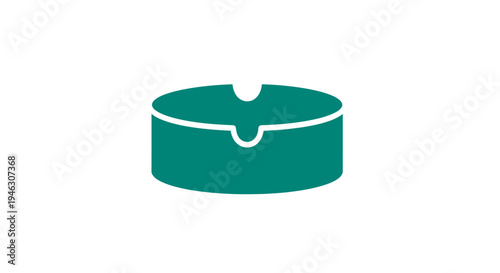 Green Tealight Candle Holder Illustration.