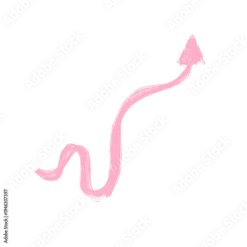 cute colorful crayon arrows on white background