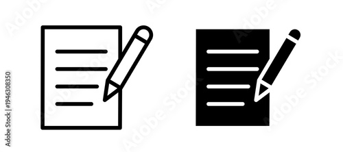 Edit icon in black color for website or app.