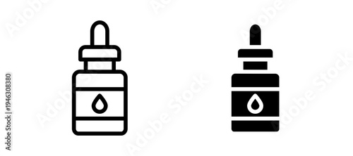 Essential oils icon in black color for website or app.