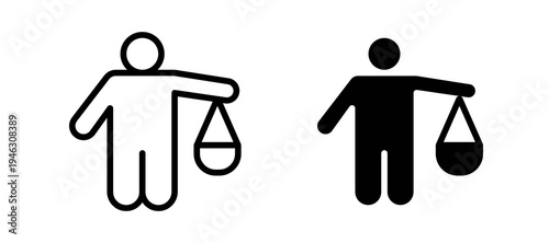 Ethics icon in black color for website or app.