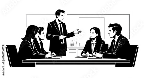 business meeting in office