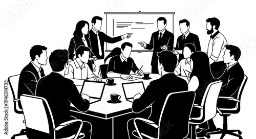 business meeting in conference room