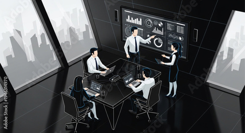 montage of business people working together