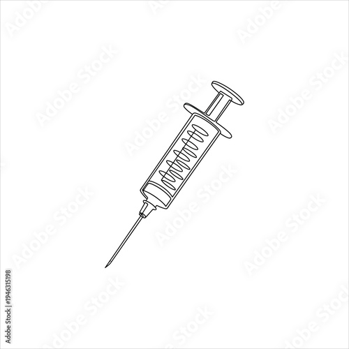 A syringe with a needle