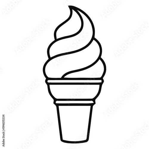 Delicious ice cream cone treat