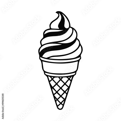 Delicious ice cream cone treat