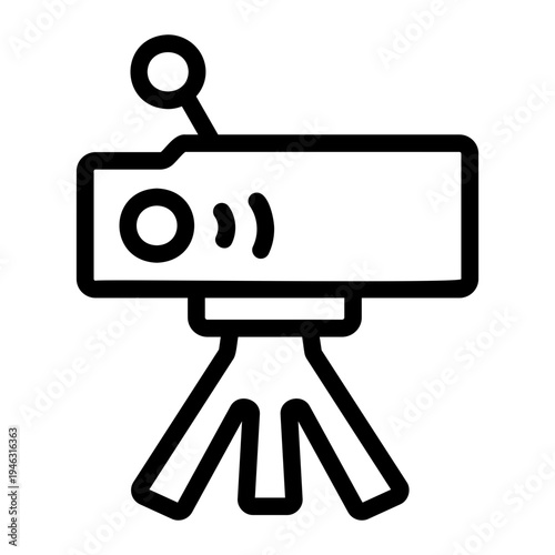Live streaming Line Icon