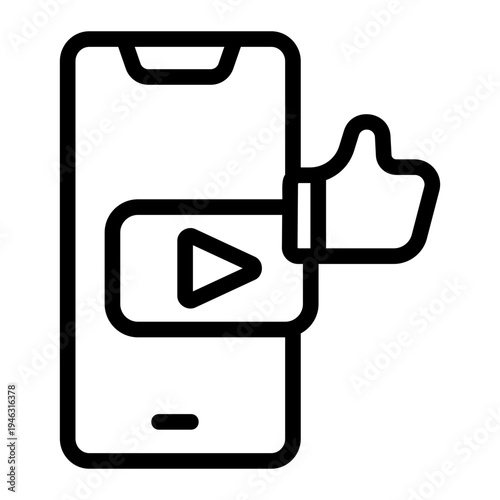 Like thumbsup Line Icon