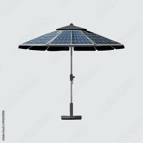 Solar panel on laboratory scale with beaker and test tube