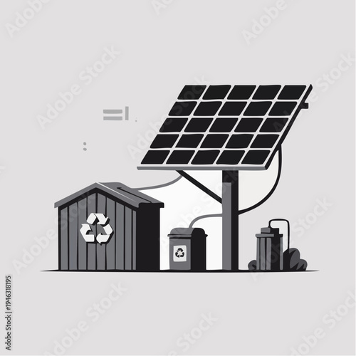 Solar powered patio umbrella with photovoltaic panels