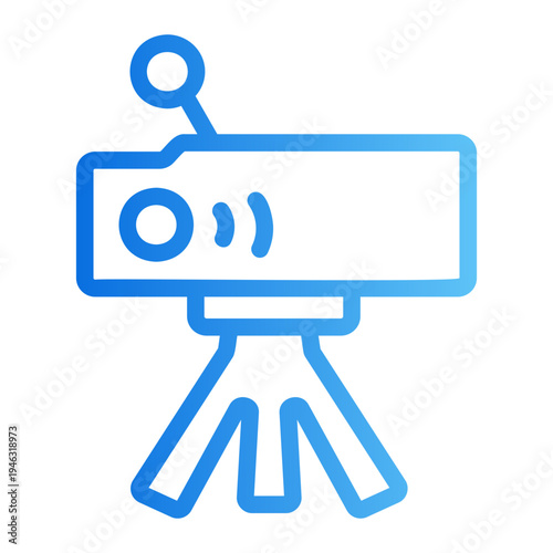Live streaming Line Gradient Icon