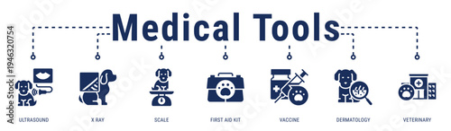 Medical Tools banner highlighting veterinary diagnostic equipment and medical tools for effective pet treatment