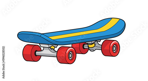 Skateboard Vector Illustration, Graphic Design, Sports Equipment, Extreme Sports, Active Lifestyle