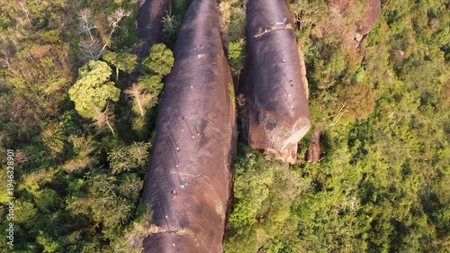 クジラ岩の空撮　ブンカーン県・タイ　Hin Sam Wan, 3 whale rock, Thailand　Drone Shooting