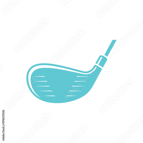 Blue Golf Club with White Outline sports