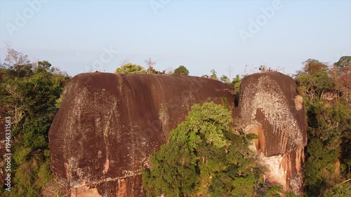 クジラ岩の空撮　ブンカーン県・タイ　Hin Sam Wan, 3 whale rock, Thailand　Drone Shooting