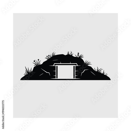 Silhouetted gymnast performing a dynamic split leap in mid air