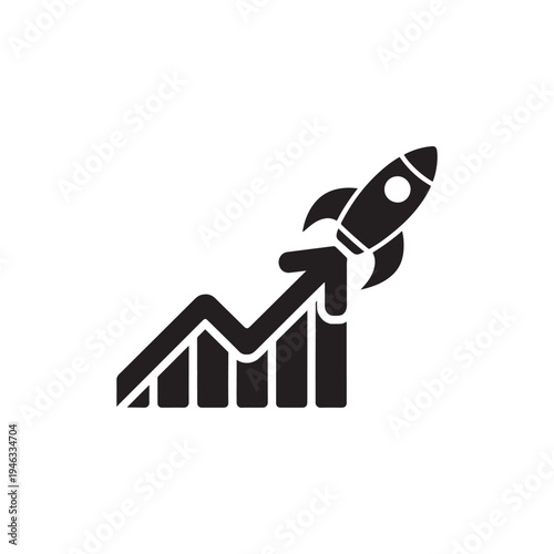 Startup Rocket Business Expansion Icon
