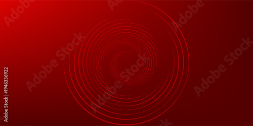 Vibrant red abstract spiral background with dynamic circular lines creating a hypnotic vortex effect. Great for tech, music, or energetic visual themes.eps,10