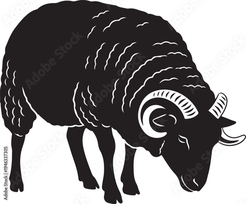 Islamic Sacrifice Sheep for Eid al Adha Vector Illustration