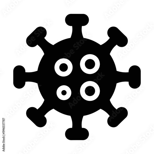 microscopic virus glyph icon