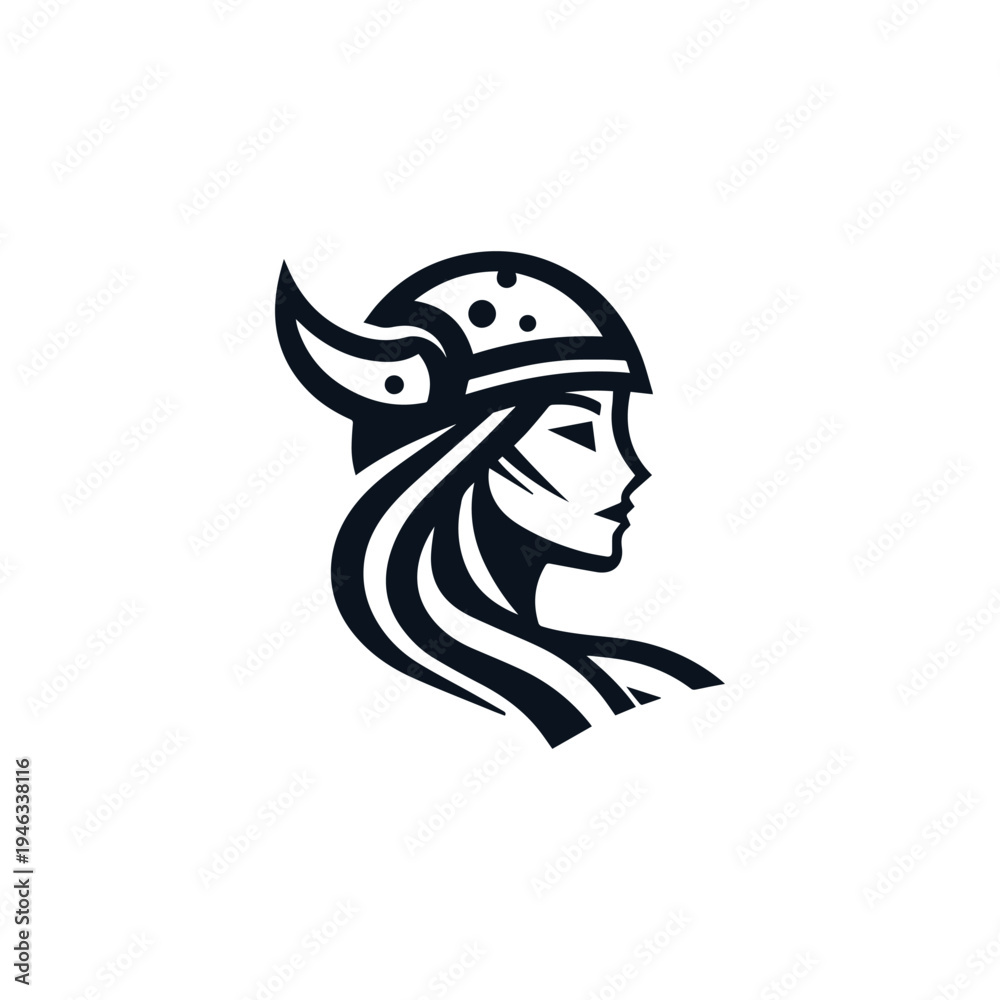 Obraz premium Viking Girl Logo