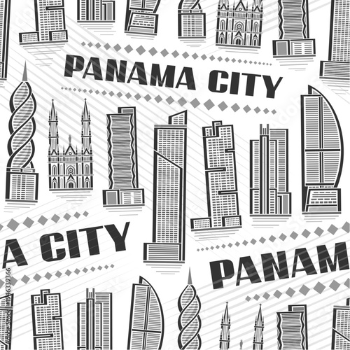 Vector Panama City seamless pattern
