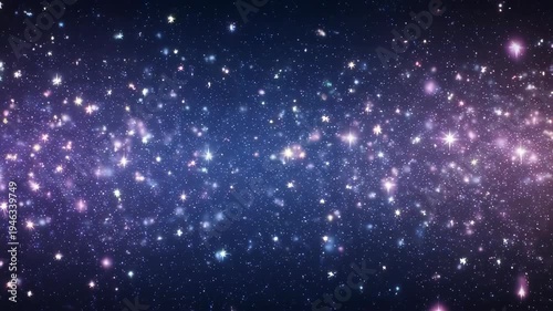 Sparkling Blue and Purple Glitter Particles Background Animation.