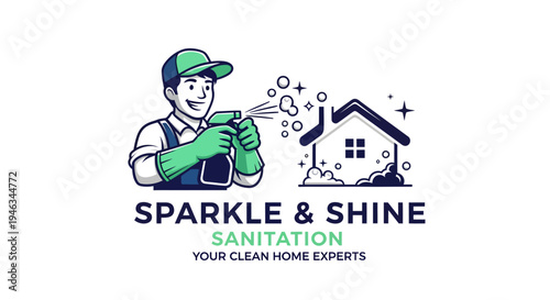 Sparkle and Shine Sanitation Your Clean Home Experts Logo.
